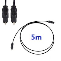 Cable Audio Digital Fibra Óptica 5m metros Macho para DVD PS4 Xbox 360 Black