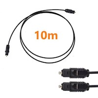 Cable Audio Digital Fibra Óptica 10m metros Macho para DVD PS4 Xbox360 Black