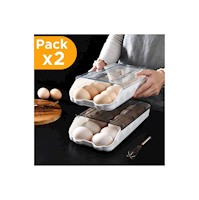 Porta Huevos de 2 Niveles Apilable Capacidad 28 Huevos