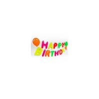 Banderines Happy Birthday feliz cumpleaños en colores neón