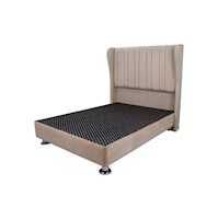 CAMA TAPIZADA BARCELONA - 1.5 PLAZAS - COLOR BEIGE