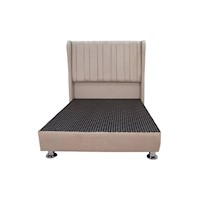 CAMA TAPIZADA BARCELONA - 2 PLAZAS - COLOR BEIGE