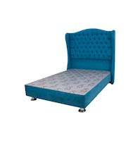 CAMA TAPIZADA PARIS - 1.5 PLAZAS - COLOR TURQUESA