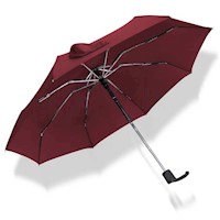 Paraguas Plegable Sombrilla de Mano para Sol Lluvia Guinda