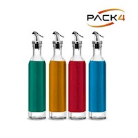 Botella Aceitero Dispensador de Aceite Vinagre Pack X4 500ml