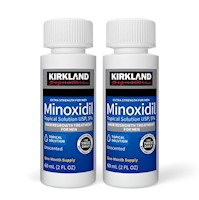 Minoxidil Liquido 5% Kirkland para Barba y Cabello 2 Unid