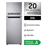 Refrigeradora Samsung Top Mount 234 Litros No Frost RT22FARADS8 - Plateado