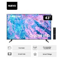 Televisor Samsung LED Smart TV 43 Crystal UHD 4K UN43CU7000GXPE