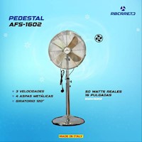 Ventilador de Pedestal 16 Pulgadas AFS-1602 Rbcrrecto Metal plateado