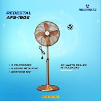 Ventilador de Pedestal 16 pulgadas AFS-1602 Rbcrrecto Metal dorado