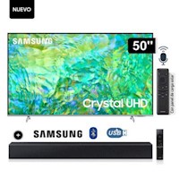 Televisor Samsung LED Smart TV 50 Crystal UHD 4K UN50CU8200GXPE+Soundbar HW-C400