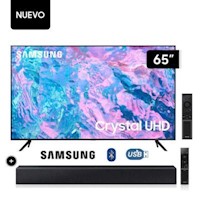Televisor Samsung LED Smart TV 65 Crystal UHD 4K UN65CU7000GXPE+Soundbar HWC400
