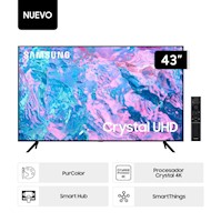 Televisor Samsung Smart TV 43 UHD 4K 43CU7000