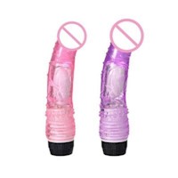 Consolador Dildo Vibrador Transparente a Pilas