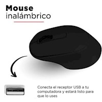 Mouse inalámbrico Bluetooth 2,4 GHz Negro