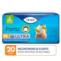 Ropa interior desechable adultos Tena Pants Ultra M 20un