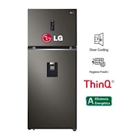 Refrigeradora LG Top freezer GT39AGD 382L con Door Cooling - Negro Acero