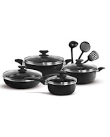 Juego de Ollas Finezza Antiadherente Negro GTX1000238