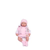 Muñeca Guca Celine con jamper, casaca y gorro polar rosa