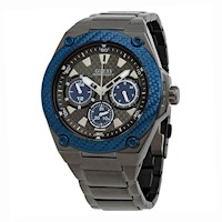 Reloj Hombre Guess Acero Gris Oscuro con Azul W01305G3