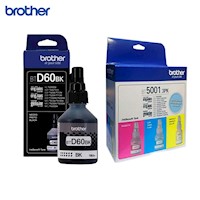 Tinta D60bk Negro Y Tripack Brother Juego Completo Presentacion Original