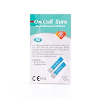 Tiras Reactivas para Glucosa ON CALL Sure FCO 50 UND
