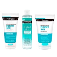 Neutrogena Exfoliante + Limpiador + Agua Micelar