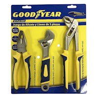 Juego de alicates y llaves de 3 piezas Goodyear  GY-PLK-5004