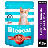 Comida Húmeda para Gato Ricocat Salmón 85gr
