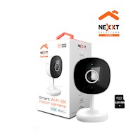 Cámara Wifi Nexxt NHC-I710 2K Interior Audio 2vías Deteccion movimiento +SD128GB