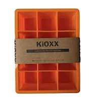 Cubeta de Hielo de Silicona 12 Cavidades KiOXX Naranja