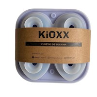 Cubeta de Silicona 2 Rosas + 2 Corazones 4 Cavidades KiOXX Morado Claro