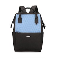 Himawari - Mochila escolar o de viaje porta Laptop H0711-4 Azul y Negro