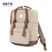 Himawari - Mochila H1085B-9 escolar o de viaje porta Laptop - Beige
