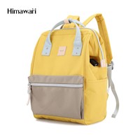 Himawari - Mochila H1881-17 multibolsillos porta laptop con USB - Amarillo