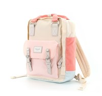 Himawari - Mochila escolar o viaje porta Laptop - Rosa Pastel y Crema