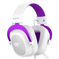 Auriculares Alámbricos H2002d Metal 3.5 mm -Morado