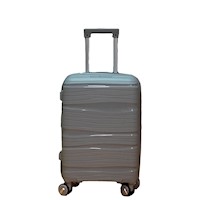 Himawari - Maleta de equipaje de viaje cabinera con ruedas #20 - Gris plata