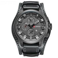 Reloj Curren Hombre Cuero Negro CUR-71