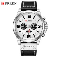 Reloj Curren Hombre Cuero Negro CUR-68