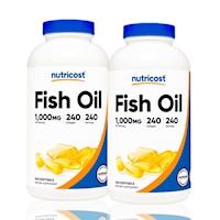 Fish Oil Nutricost 1000Mg 240 Caps Softgels Pack X2