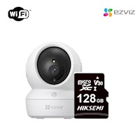 Cámara de seguridad inteligente para interiores C6N Full Hd - Ezviz + SD 128 GB