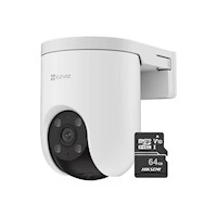 Cámara De Seguridad Wifi Ezviz H8c 2k 3mp Lente 360 + Micro SD 64gb