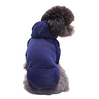 Ropa para mascotas azul con capucha y bolsillo S M L XL