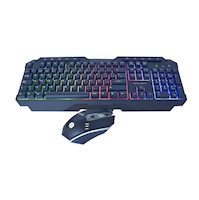 Kit Gamer Halion HA-808C teclado luces LED mouse 7 colores