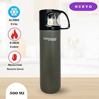 Termo de Bebida con Taza 500 Ml Gris