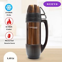 Termo de Bebida con 2 Taza 1.2 Lt Café