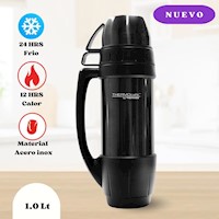 Termo de Bebida con 2 Taza 1.2 Lt Negro