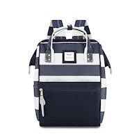 Himawari - Mochila escolar o de viaje porta Laptop HABCD-2 Blanco y Azul