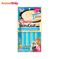 Churu Skin & Coat Snack Húmedo Para Gatos Vieiras Y Atun 4Un